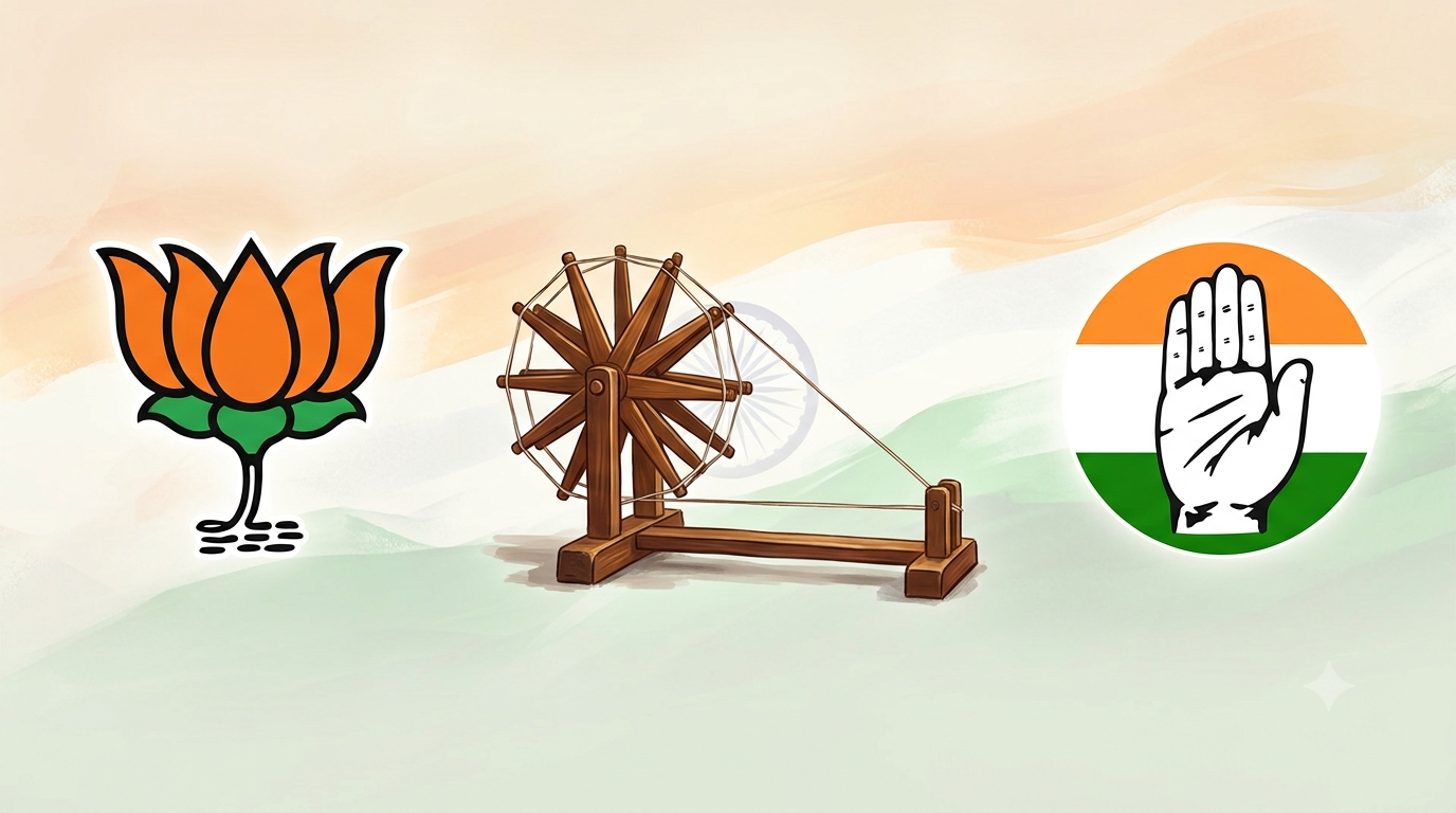 महात्मा गांधी, कांग्रेस और भाजपा