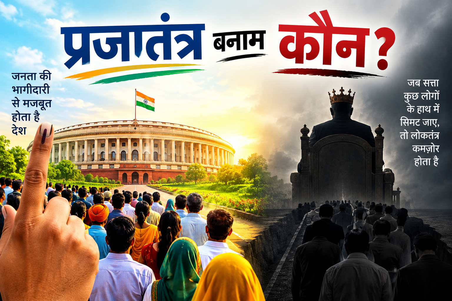 प्रजातंत्र बनाम कौन